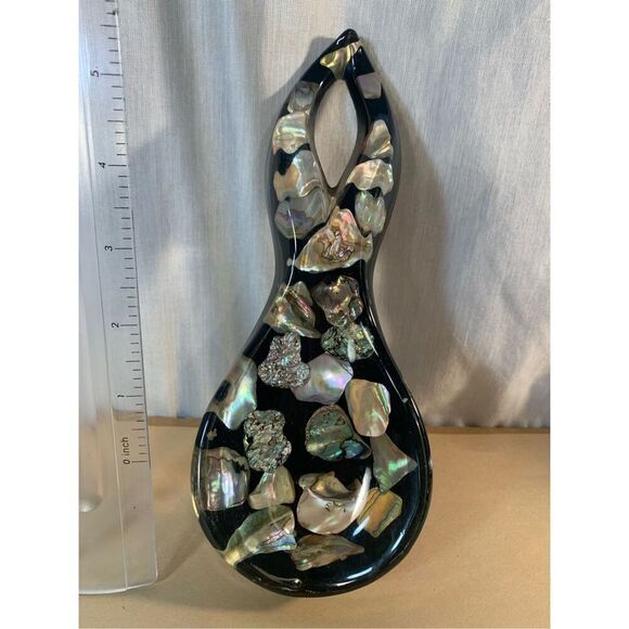 MOP Spoon Rest- Seattle ‘Curiosity Shop-Vintage 9" Clear Made in USA-FREE SHIP - Picture 1 of 5